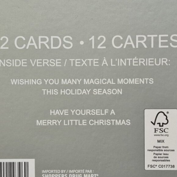 Pack of 12 Christmas Cards - Picture 4 of 4